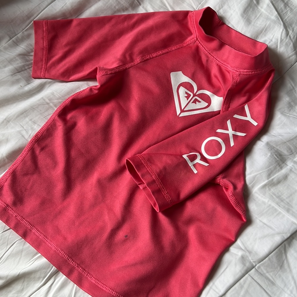 Girls Roxy Rashguard Swim Top - Picture 2 of 5